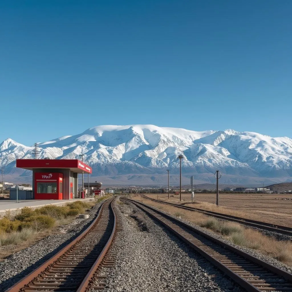 Estación YPF en ruta patagónica