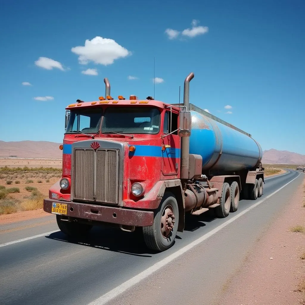 Camión cisterna YPF en ruta